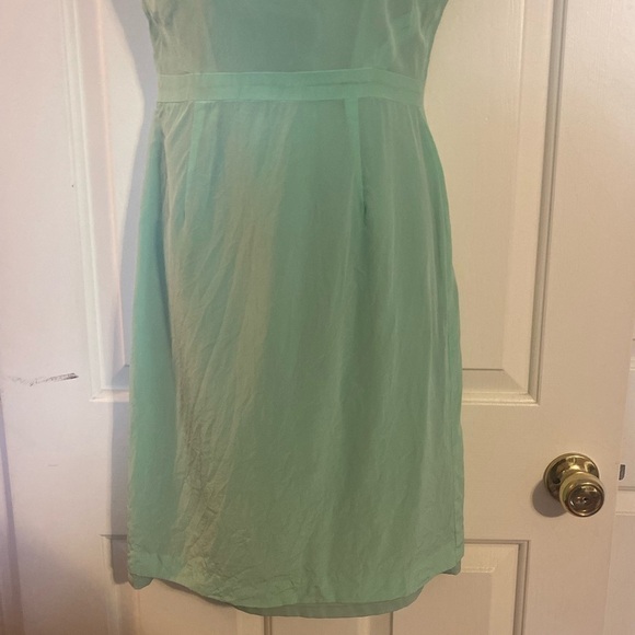 “DANA-MAXX” Silk Agnyss Flores Mint & Sequin Dress - Picture 6 of 16